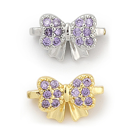 Латунные микро проложить кубического циркония слайд прелести, бантом, без кадмия и без свинца, долговечный, стойки покрытие