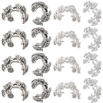 60шт 2 цвета сплава колпачки для бусин, цветок