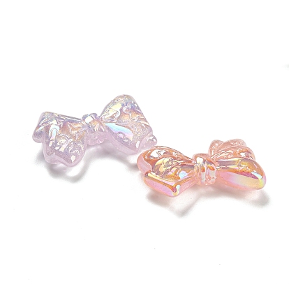Acrylic Beads, with Glitter Powder, Bowknot