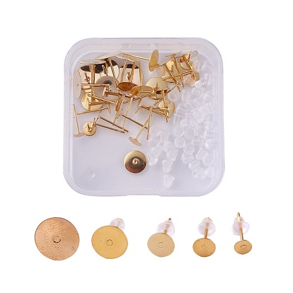 304 conclusions de boucles d'oreille en acier inoxydable et écrous d'oreille en plastique / dos de boucle d'oreille