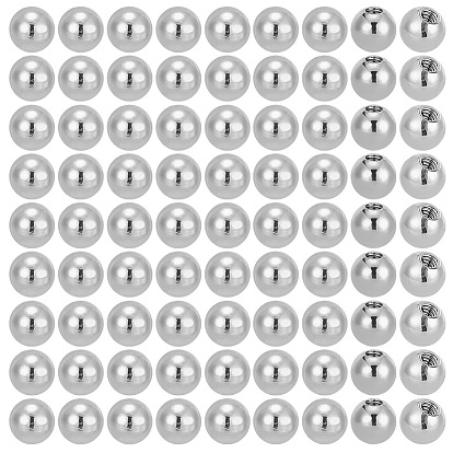 100шт 304 круглые ушковые гайки из нержавеющей стали, спинки для серьги, круглые