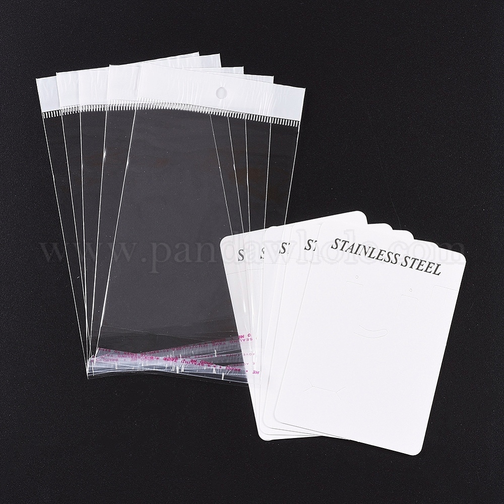 China Factory Rectangle Cellophane Bags, with Cardboard Earring Display