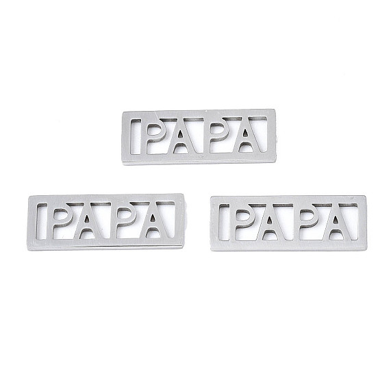 201 из нержавеющей стали столяры филигранные, лазерная резка, прямоугольник со словом папа
