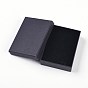 Cardboard Jewelry Set Boxes, with Sponge inside, Rectangle