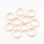 Латунные соединительные колечки, без никеля , реальный 18 k позолоченный