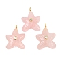 Colgantes de piedras preciosas, Colgantes de estrella de mar con detalles de latón y circonitas cúbicas transparentes microengaste.