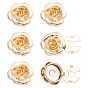6Pcs Zinc Alloy Cufflinks, Flower