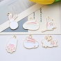Alloy Enamel Pendant, Golden, for Easter