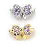 Латунные микро проложить кубического циркония слайд прелести, бантом, без кадмия и без свинца, долговечный, стойки покрытие