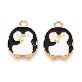 Подвески из сплава и эмали, пингвин, без кадмия и без свинца, золотые