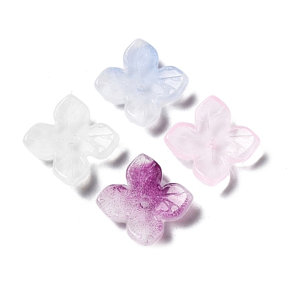 Glass Beads Caps, Hydrangea Flower