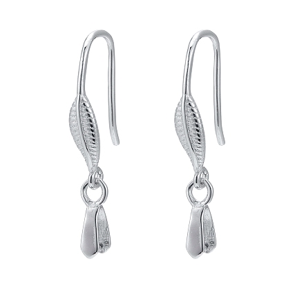925 hallazgos de aretes de plata esterlina, con enlaces de barra y fianza de pellizco de picahielo, con 925 sello