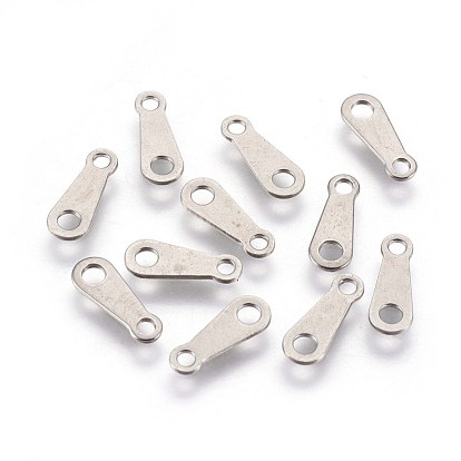 304 Stainless Steel Chain Tabs, Chain Extender Connectors, Teardrop