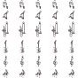 Sets of Musical Instruments Tibetan Style Alloy Pendants, Guitar, Harp, Trumpet, Piano, Musical Note, Treble Clef Pendants