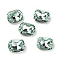 K9 Glass Rhinestone Cabochons, Pointed Back & Back Plated, Octagon Rectangle