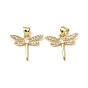 Латунные микро проложить кубического циркония подвески, стрекоза, без свинца и без кадмия, долговечный