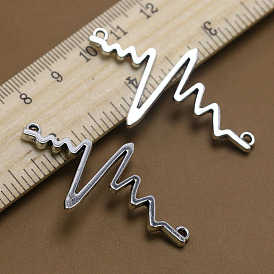 Simple ECG Connector Pendant Versatile Girls Necklace Clavicle Chain DIY Alloy Jewelry Accessories