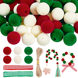 Наборы для изготовления ювелирных изделий своими руками, включая джутовый шнур, полиэфирная лента и акриловые флокированные бусины