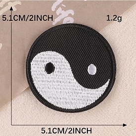 Computerized Embroidery Cloth Iron on/Sew on Patches, Costume Accessories, Yin-yang