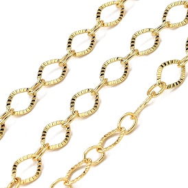 Цепи прямоугольные звенья с текстурой из латуни, стойки покрытие, без кадмия и без свинца, долговечный, пайки, с катушкой