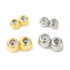 Латунные бусины, с резиной внутри, ползунки, рондель