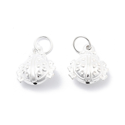 990 подвески в виде божьей коровки из стерлингового серебра, с прыжковых колец