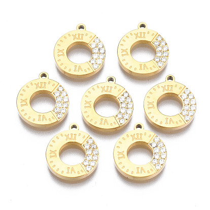 316 хирургические брелоки из нержавеющей стали, с микро проложить четкого кубического циркония, кольцо