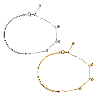 2шт. 2 цвета браслеты из цепей из нержавеющей стали, браслеты с круглыми шармами для женщин