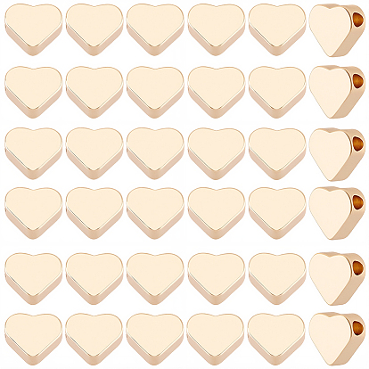 80 латунные бусины шт., долговечный, сердце