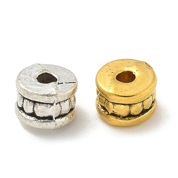 Сплавочные овальные бусины тибетского стиля , без кадмия и без свинца, плоско-круглые