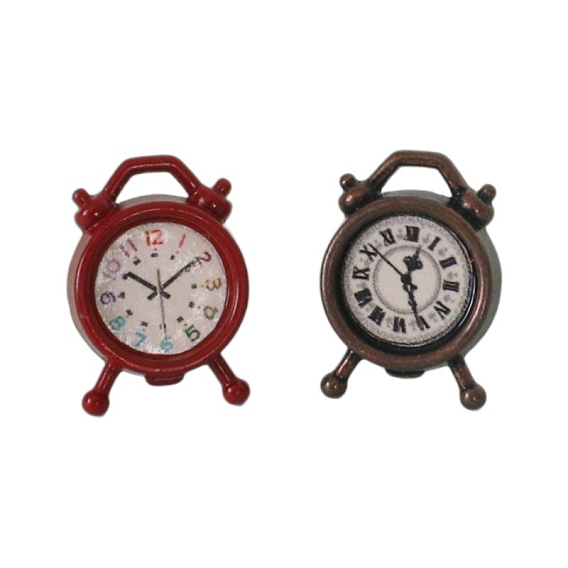 Миниатюрные украшения из сплава, аксессуары для домашнего кукольного домика с микро-ландшафтом, притворяясь опорными украшениями, часы