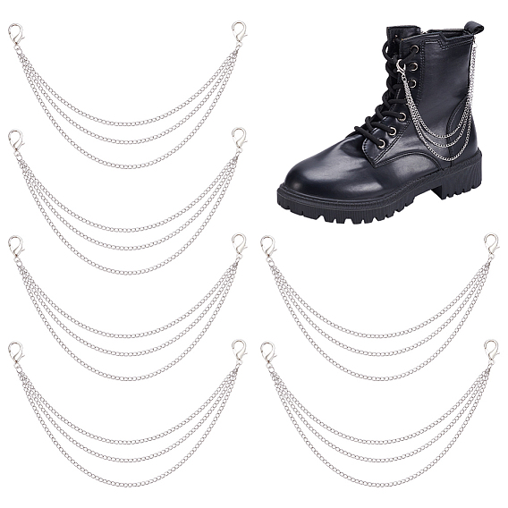 6 шт. трехслойные 304 цепи из нержавеющей стали для ремней безопасности, Сплав с застежками когтя омара