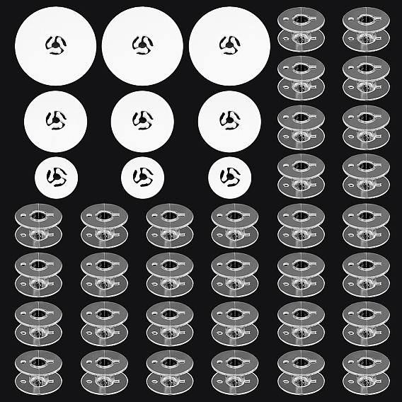 30шт. пластиковая шпулька для вышивания, бобины швейных машин, 3 устанавливает колпачок шпульки для швейной машины