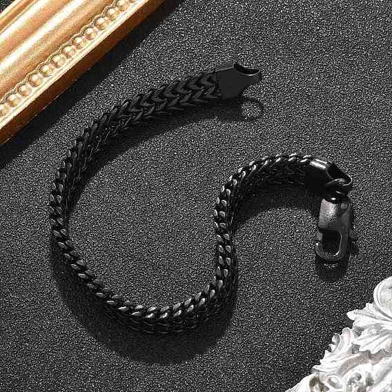 304 браслеты из нержавеющей стали с цепочкой из пшеницы для мужчин и женщин, ионное покрытие (ip)