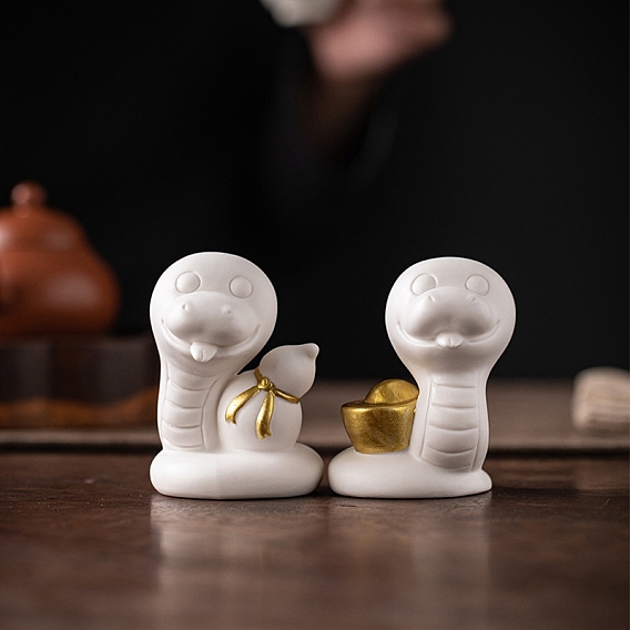 Фарфоровая змея, украшение для витрины, для украшения рабочего стола домашнего офиса