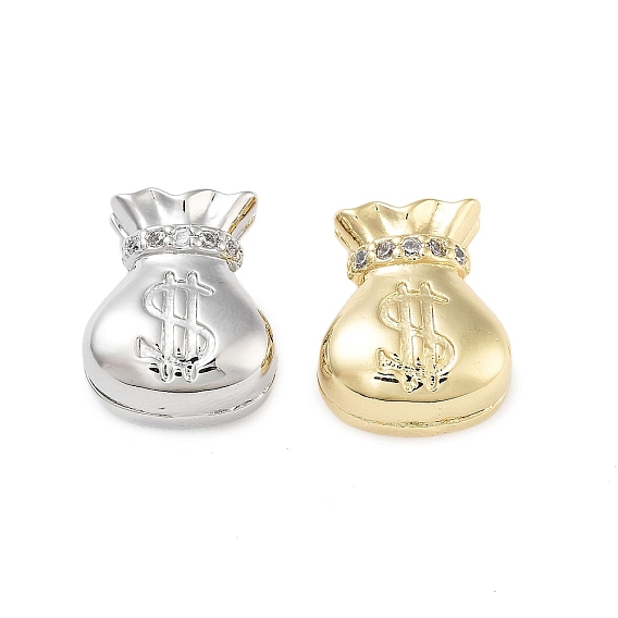 Покрытие стойки латунь микро паве бусины циркония, без кадмия и без свинца, долговечный, кошелек