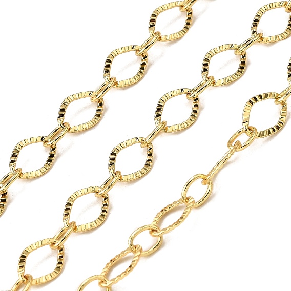 Цепи прямоугольные звенья с текстурой из латуни, стойки покрытие, без кадмия и без свинца, долговечный, пайки, с катушкой