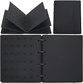 4 страницы фетровые подвески для обуви коллекция переплет книга, с железными кольцами, органайзер для обуви с перекидной страницей, прямоугольные