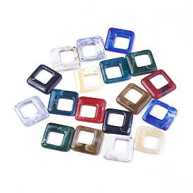 Acrylic Pendants, Imitation Gemstone Style, Rhombus