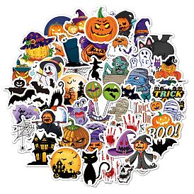 Halloween Themed PVC Sticker Labels, Self-adhesive Decals, for Suitcase, Skateboard, Refrigerator, Helmet, Mobile Phone Shell
