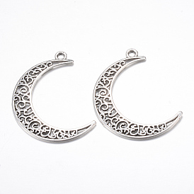 Сплавочные подвески тибетского стиля, серп, без кадмия и без свинца