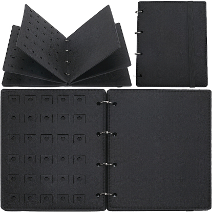 4 страницы фетровые подвески для обуви коллекция переплет книга, с железными кольцами, органайзер для обуви с перекидной страницей, прямоугольные