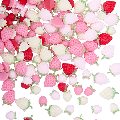 120шт. 2 стили кабошонов из смолы в форме клубники, аксессуары для украшения ногтей
