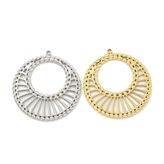 Вакуумное покрытие pvd 304 подвески из нержавеющей стали, лазерная резка, круглое кольцо-шарм