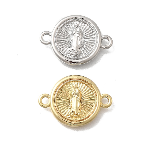 Латунные плоские круглые подвески с девственными соединителями, без кадмия и без свинца, стойки покрытие, долговечный