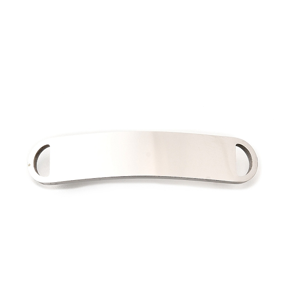 201 изогнутые прямоугольные подвески из нержавеющей стали, штамповка пустой метки, не тускнеет