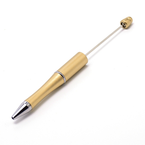 Plastic Beadable Pens, Press Ball Point Pens, DIY Gift Pens, for Office Supplies