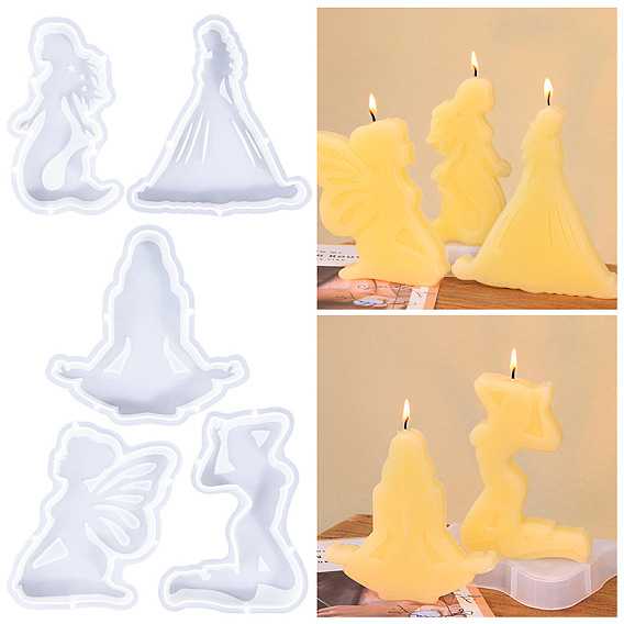 Силиконовые формы, формы для свечей, формы для литья гипсовой смолы, белые