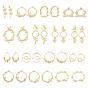 30Pcs 15 Style Rack Plating Alloy Open Back Bezel Pendants, For DIY UV Resin, Epoxy Resin, Pressed Flower Jewelry, Mixed Shapes