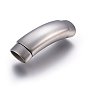 Fermoirs magnétiques de 304 acier inoxydable , rectangle courbe, brossé